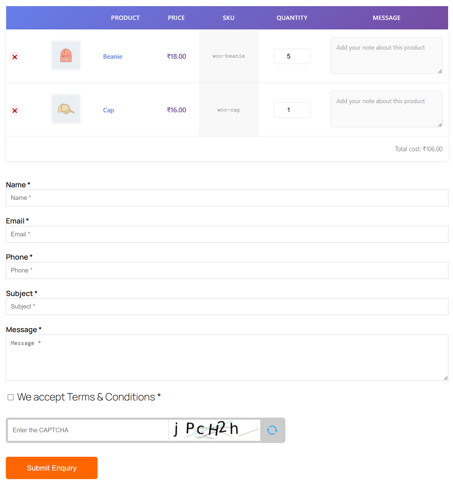 Product enquiry for WooCommerce - Image 3